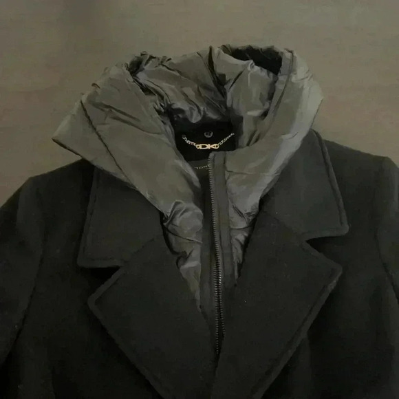 Donna Karan Sz 10 Black coat Jacket - Picture 3 of 6